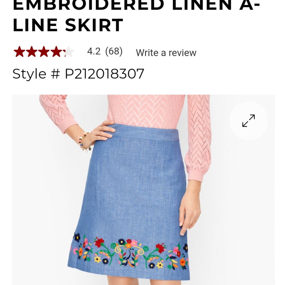 Talbots Linen Skirt NWT